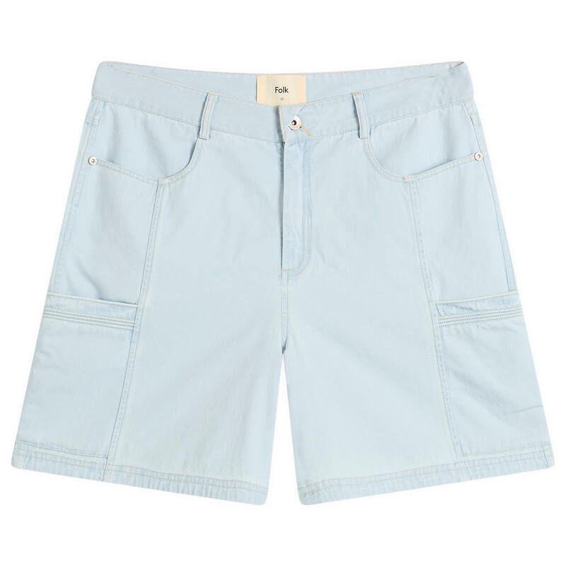 フォーク メンズ ボトムス デニムパンツ Folk Lunar Jean Short Light Denim デニム