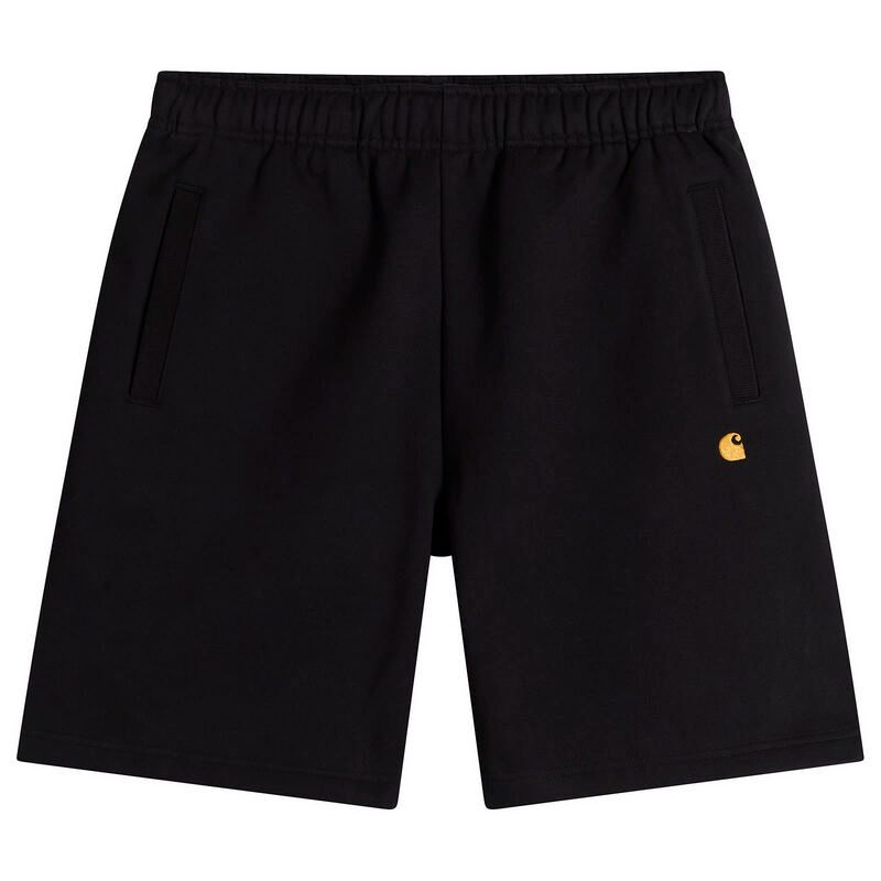 カーハート メンズ アウター パーカー・スウェット Carhartt WIP Chase Sweat Short Black Gold ブラック