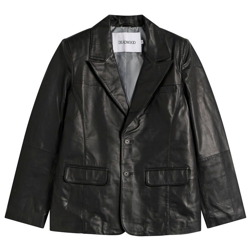 デッドウッド メンズ アウター ジャケット・ブルゾン ブレザー Deadwood Stanley Leather Blazer Black ブラック