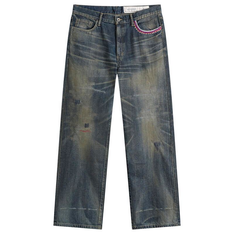 ネイバーフッド メンズ ボトムス デニムパンツ ジーンズ Neighborhood Savage Denim DP Wide Jeans Indigo インディゴ