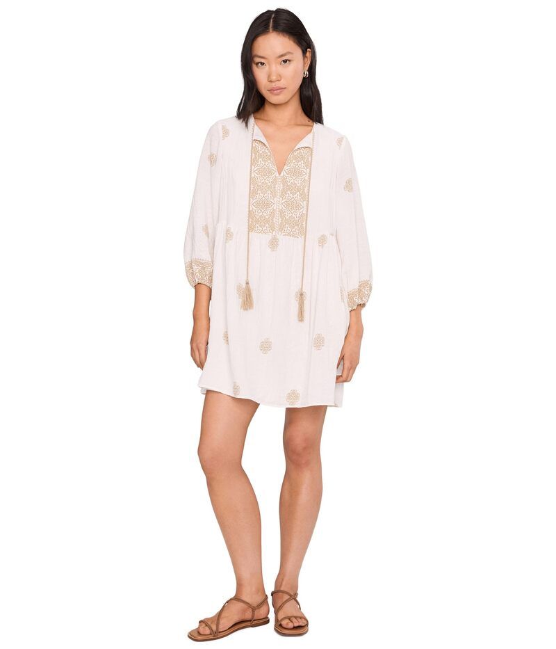 ヴィンスカムート レディース トップス ワンピース ミニ Vince Camuto Mini Dress With Neck Tie Camel キャメル