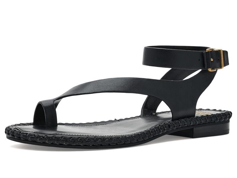ヴィンスカムート レディース シューズ サンダル アンクル Vince Camuto Libahs Ankle Strap Toe Loop Flat Sandals Black ブラック