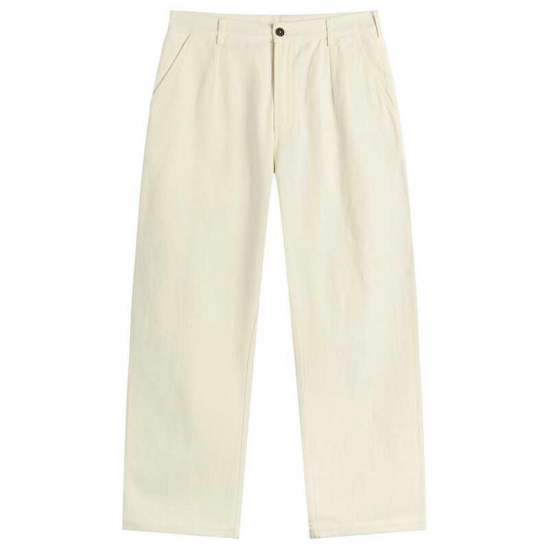 ユニバーサルワークス メンズ ボトムス カジュアルパンツ Universal Workslub Drill Dizzy Trousers Ecru エクリュ