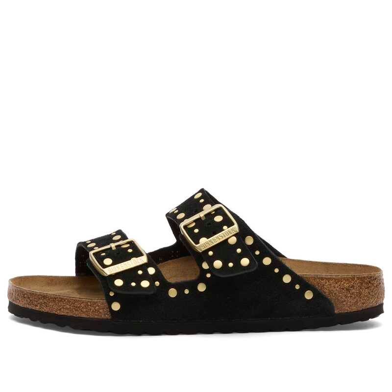 ビルケンシュトック レディース シューズ サンダル Birkenstock Arizona Rivet Black Suede ブラック