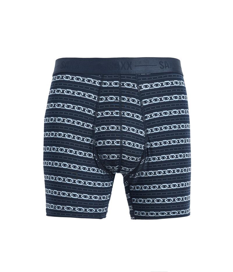 サックスアンダーウェアー メンズ ボクサーパンツ SAXX UNDERWEAR Smooth Luxe Micro Modal Boxer Brief Link StripeDark Ink ストライプ