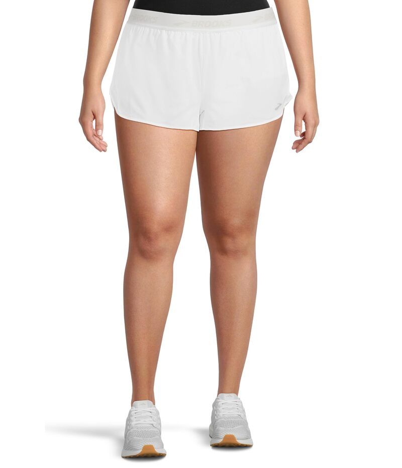 ブルックス レディース ボトムス ハーフパンツ・ショーツ ショートパンツ Brooks Breakaway 25 Shorts White ホワイト