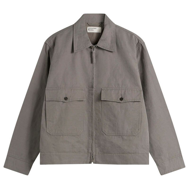 ユニバーサルワークス メンズ アウター ジャケット・ブルゾン リネン Universal Works Linen Slub Weave S130 Jacket Mid Grey グレー