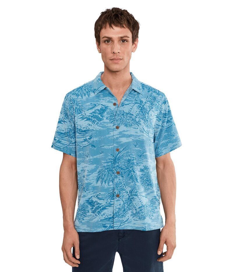 トッミーバハマ メンズ トップス シャツ Tommy Bahama Coastal Ease Palmsaxony Blue ブルー