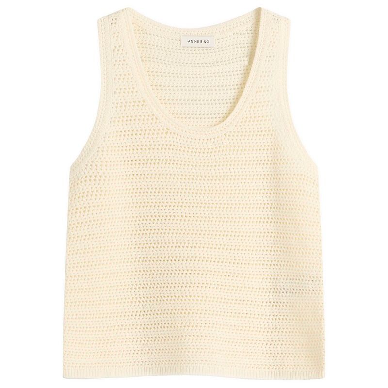 アニービン レディース トップス タンクトップ Anine Bing Arie Tank Top Ivory アイボリー