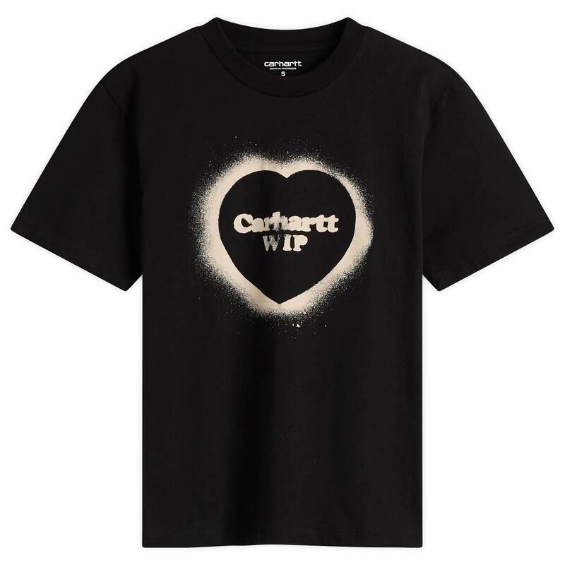 カーハート レディース トップス Tシャツ Carhartt WIP Spray HeartShirt Black ブラック