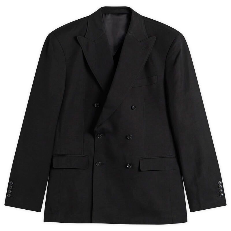 エムケーアイ メンズ アウター ジャケット・ブルゾン MKI Double Breasted Suit Jacket Black ブラック