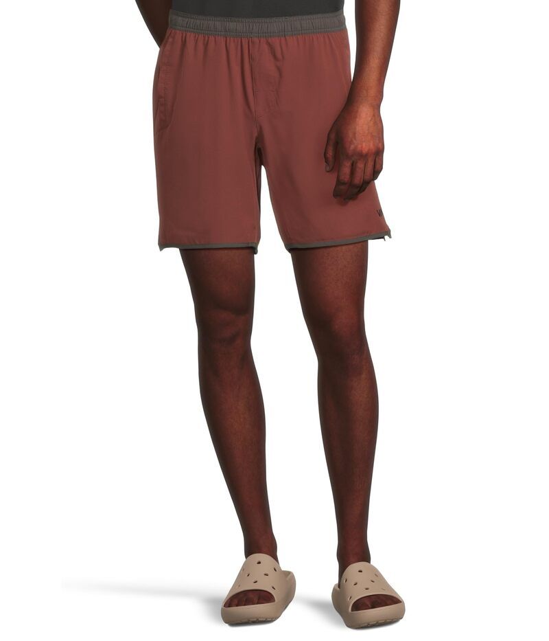 ルーカ メンズ ボトムス ハーフパンツ・ショーツ コントラスト RVCA Yogger Stretch Contrast 17 Red Earth レッド