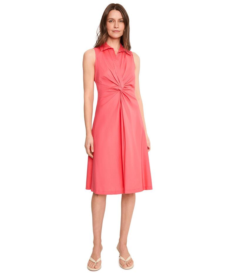 カルバンクライン レディース トップス ワンピース コットン Calvin Klein Collared Twist Front Cotton Dress Porcelain Rose