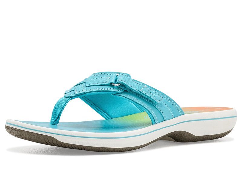 クラークス レディース シューズ サンダル Clarks Breeze Sea Turquoise Ombre Synthetic ターコイズ