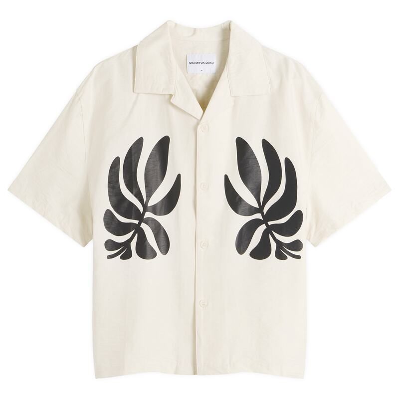 エムケーアイ メンズ トップス シャツ プリント MKI Botanical Print Vacation Shirt Bone