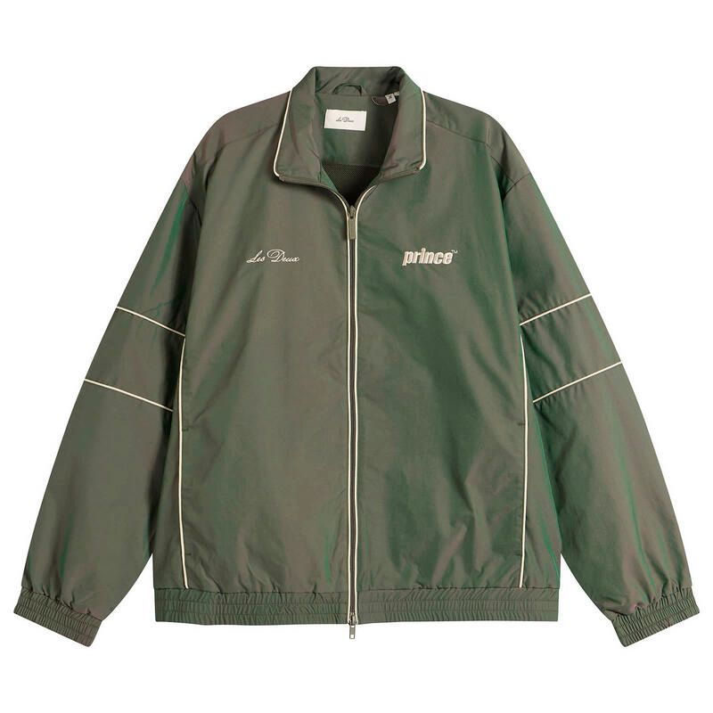 レ ドゥ メンズ アウター ジャケット・ブルゾン Les Deux Prince Shiny Track Jacket Pineneedle Green グリーン