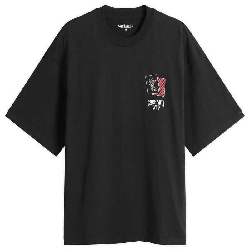 カーハート メンズ トップス Tシャツ Carhartt WIPlaying Cards TShirt Black ブラック