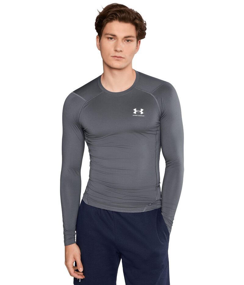 アンダーアーマー メンズ トップス シャツ Under Armour Heatgearmour Compression Long Sleeve CastlerockWhite ホワイト
