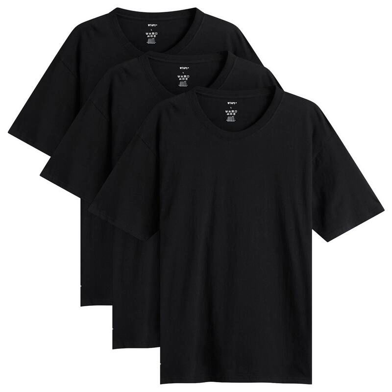ダブルタップス メンズ トップス Tシャツ WTAPSkivvies 3Pack Tee Black ブラック