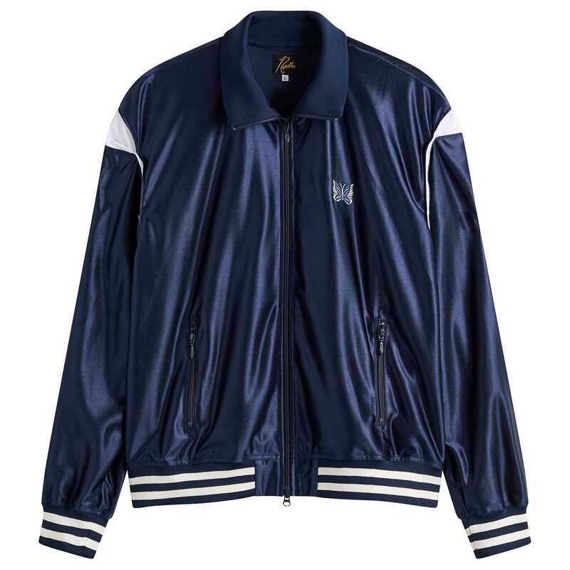 ニードルズ メンズ アウター ジャケット・ブルゾン Tシャツ Needlesateen Track Jacket Navy ネイビー