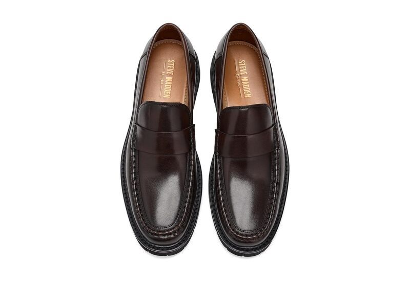 スティーブ マデン メンズ トップス シャツ Steve Madden Bradner Brown Leather ブラウン