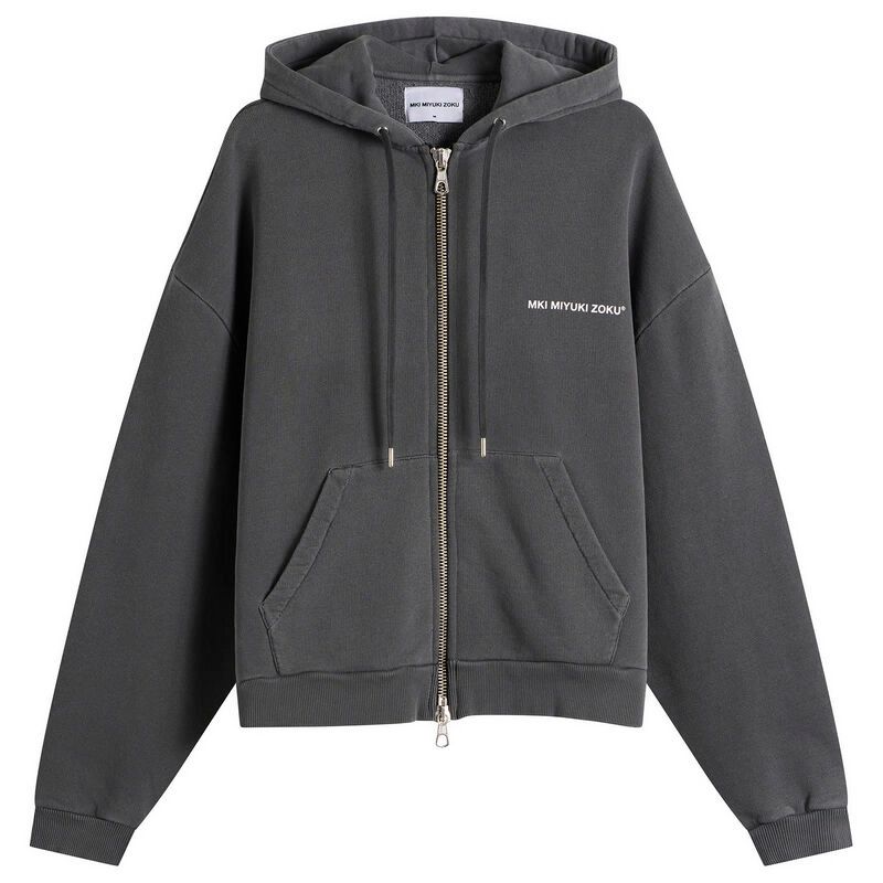 エムケーアイ メンズ アウター パーカー・スウェット MKI Uniform Zip Hoodie Pigment Black ブラック