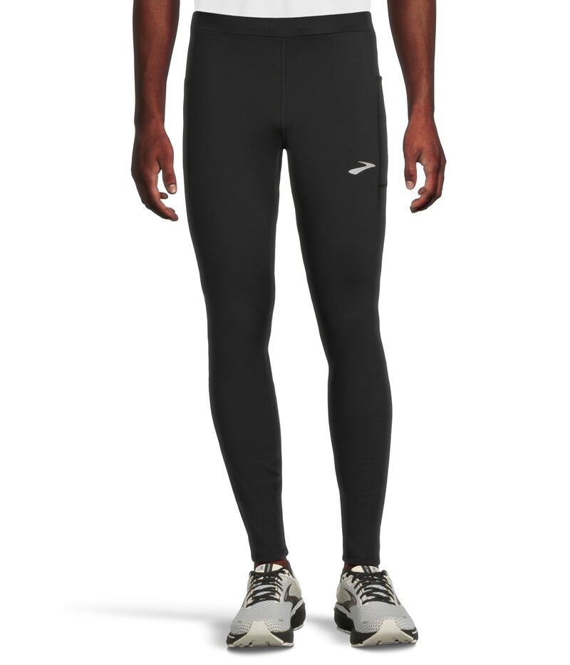 ブルックス メンズ ボトムス カジュアルパンツ Brooks Momentum Thermal Tight 20 BlackSpeed Logo ブラック