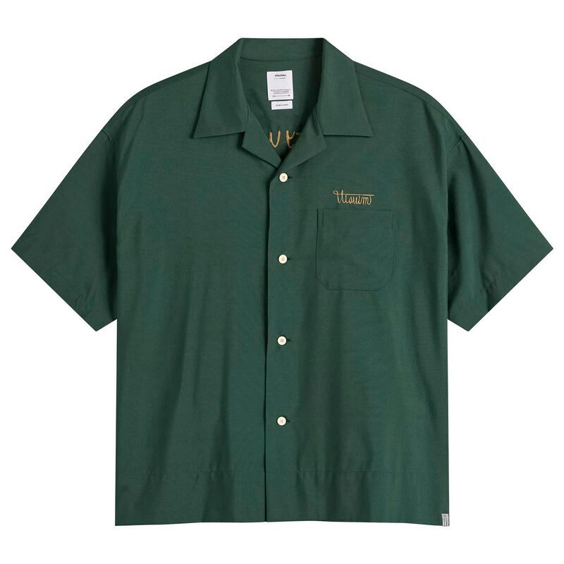 ビズビム メンズ トップス シャツ シルク Visvim Copa Silk Short Sleeve Shirt Green グリーン