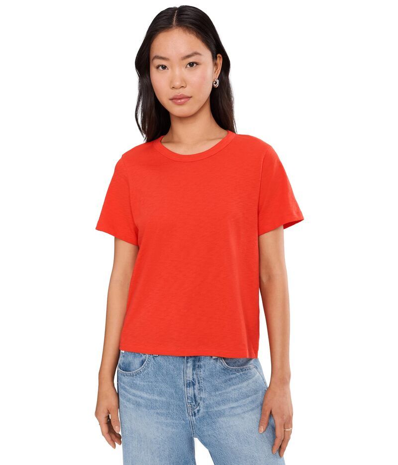 ファレティ レディース トップス シャツ Faherty Sunwashed Essential Tee Poppy Red レッド