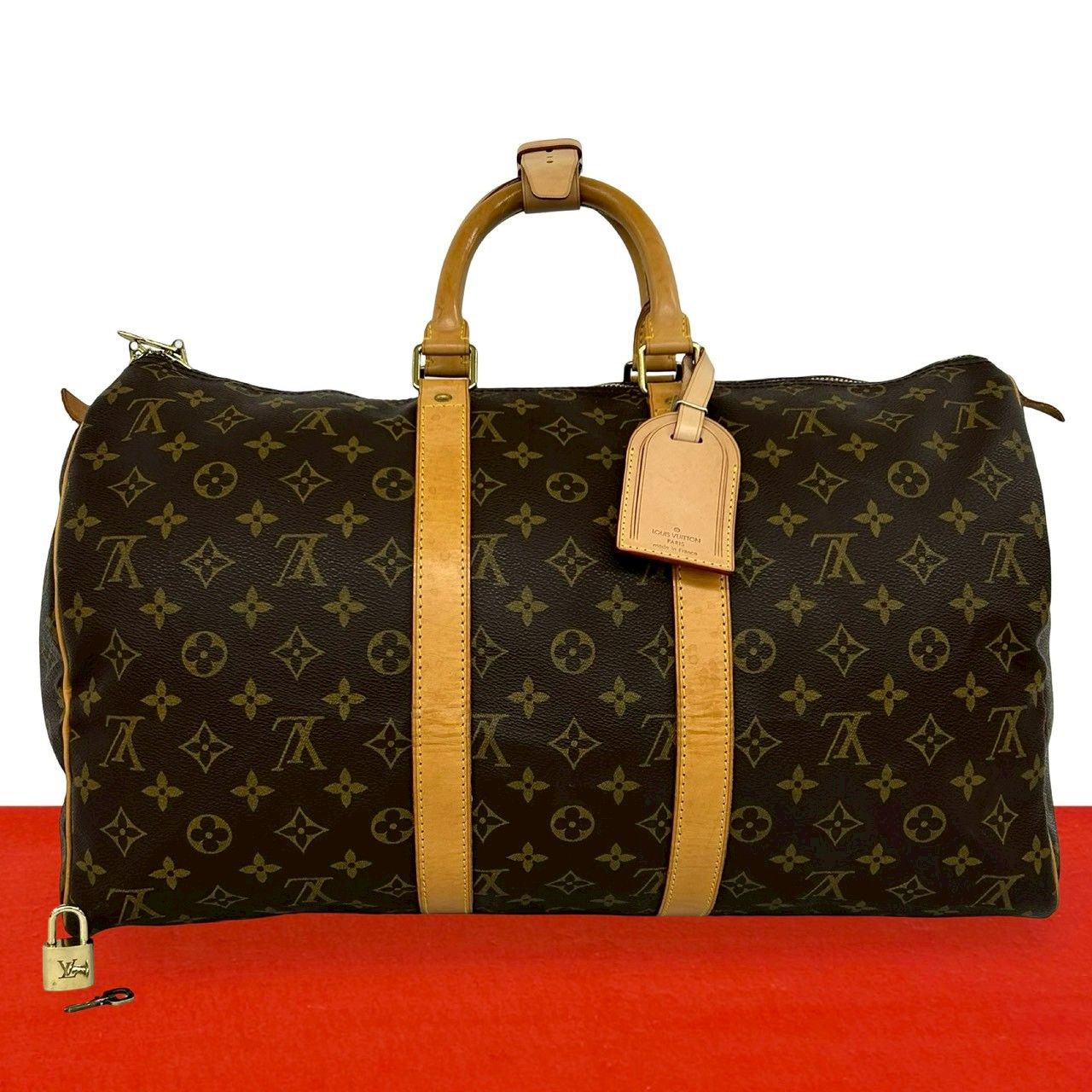 極 美品 鍵付き LOUIS VUITTON ルイヴィトン キーポル 45 モノグラム 