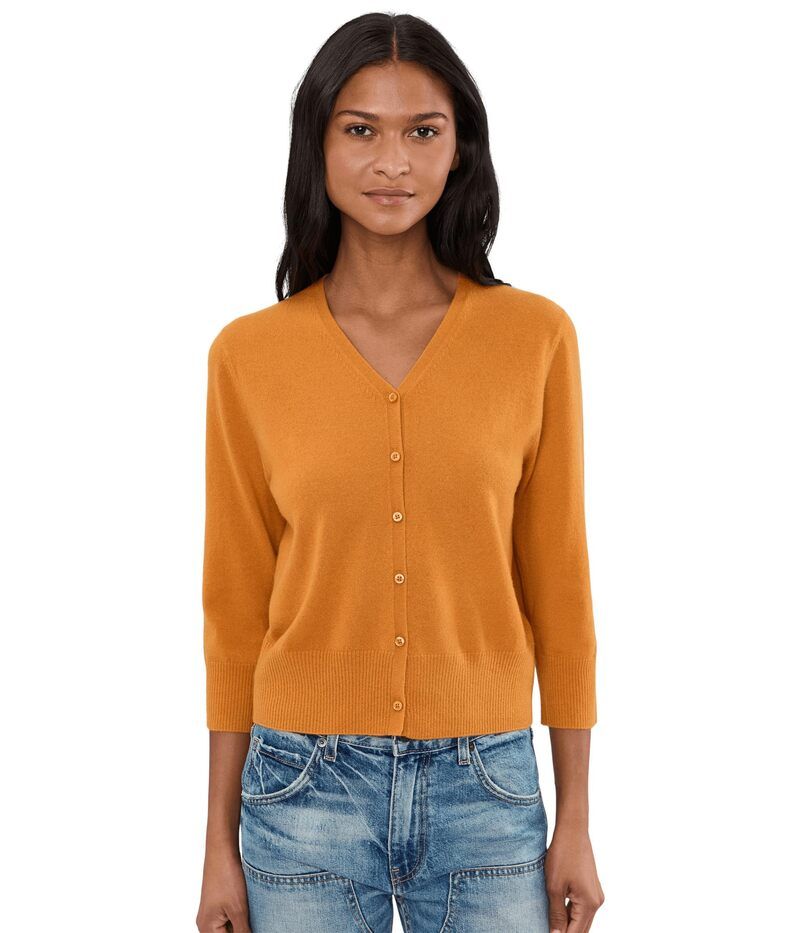 ヴィンス レディース アウター ニット・セーター Vネック Vincelbow Sleeve VNeck Cardi Clementine