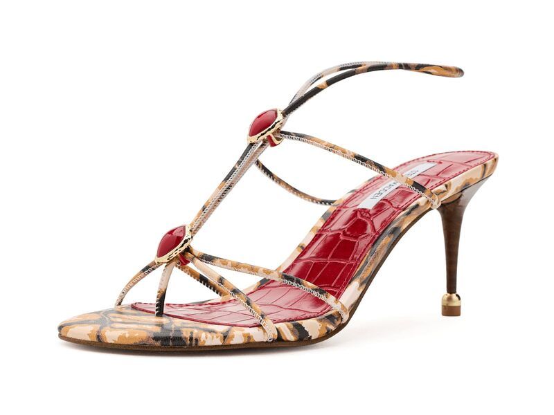 スティーブ マデン レディース シューズ サンダル Steve Madden Ramos RedBrown Print Stone レッド