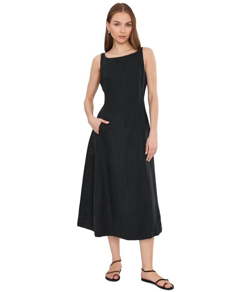マイケルスターズ レディース トップス ワンピース ミディ Michael Stars Palmira Fit Flare Midi Dress Black ブラック