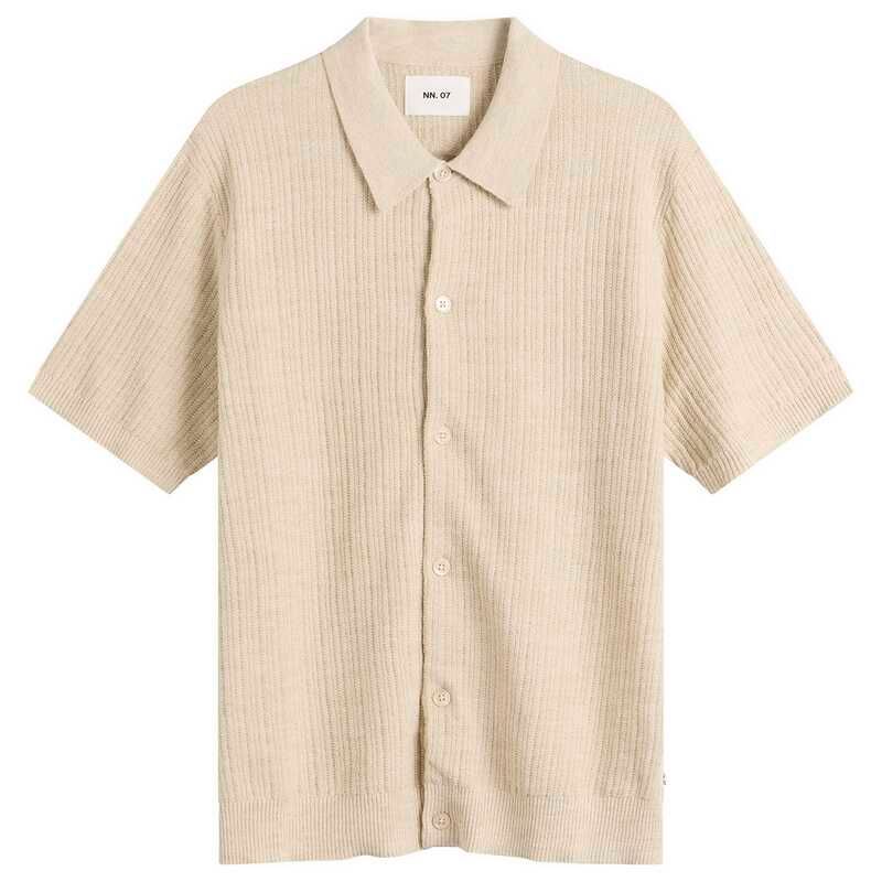 NN07 メンズ アウター カーディガン ポロシャツ NN07 Nolan Polo Cardigan Ivory Moulin アイボリー