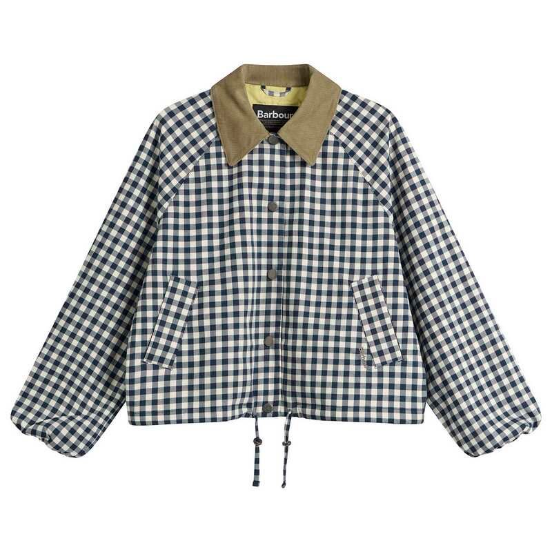 バブアー レディース アウター ジャケット・ブルゾン Barbour Ovingham Casual Jacket Gingham NavyNeutral ネイビー