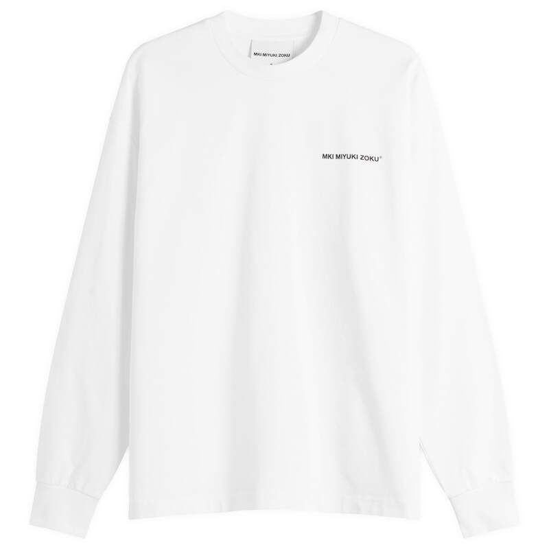 エムケーアイ メンズ トップス Tシャツ MKI Uniform Long Sleeve TShirt White ホワイト