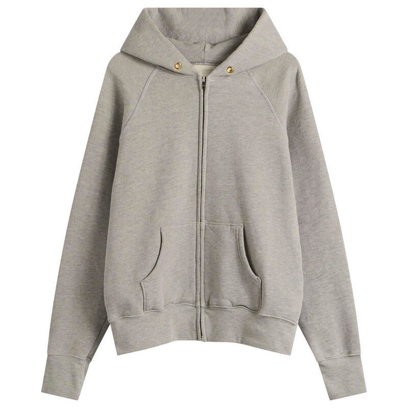 レス ティエン メンズ アウター パーカー・スウェット Les Tien Heavyweight Raglan Zip Hoodie Heather Grey グレー