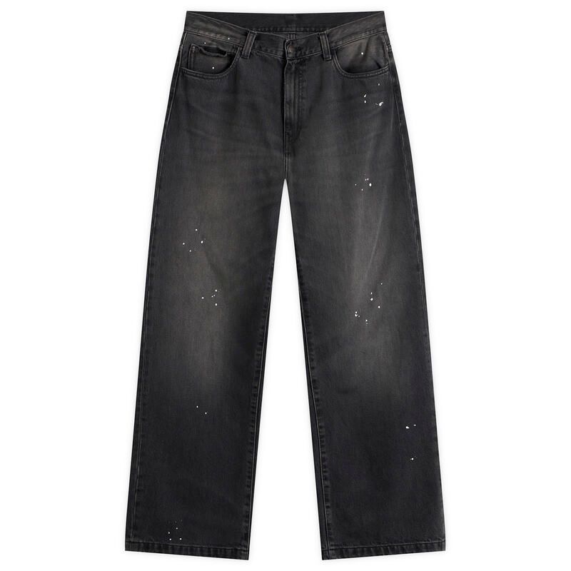 カーハート メンズ ボトムス カジュアルパンツ Carhartt WIP Landon Pant Black Paint Destroy Wash ブラック