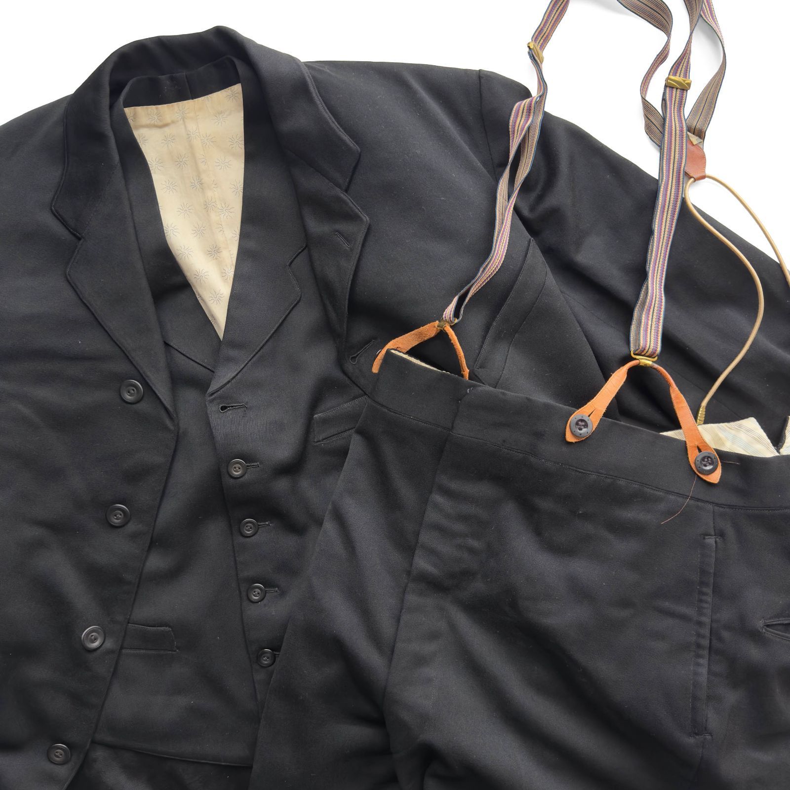 1910's ビンテージ A.W.M.Co. 3ピース セットアップ スーツ ブラック