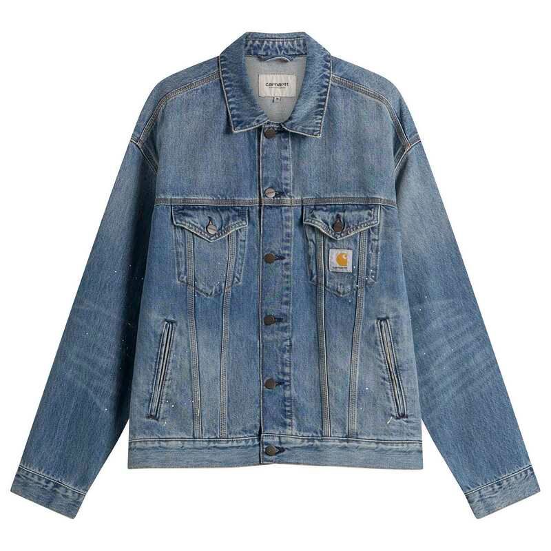 カーハート メンズ アウター ジャケット・ブルゾン Carhartt WIP Helston Jacket Blue Paint Destroy Wash ブルー