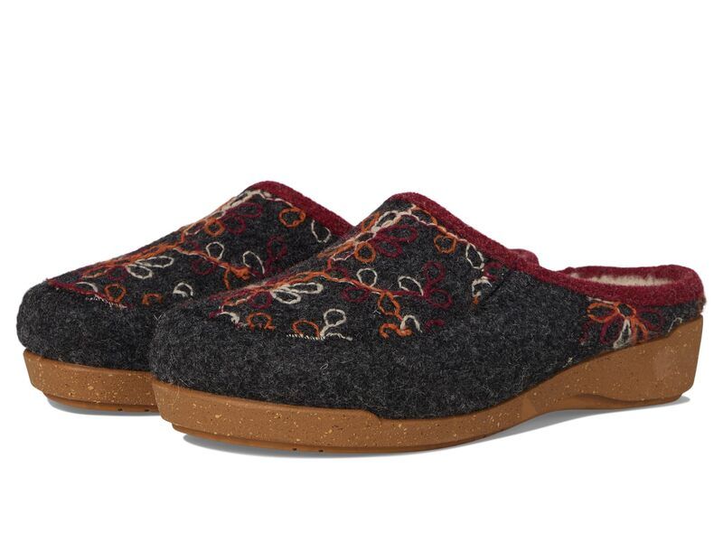 タオスフットウェア レディース シューズ サンダル ウール Taos Footwear Woolflower Charcoal チャコール