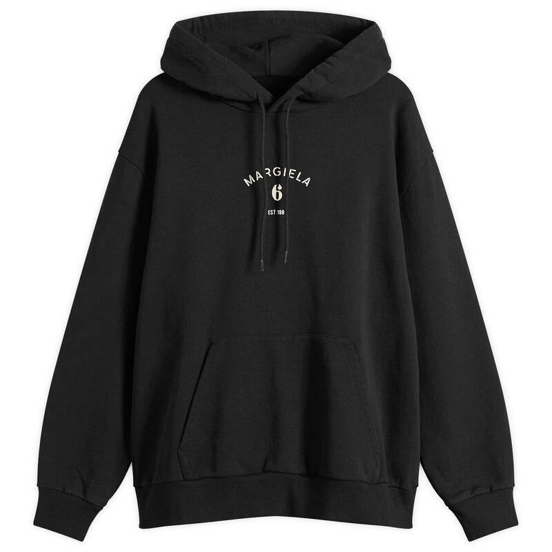 マルタンマルジェラ メンズ アウター パーカー・スウェット プリント MM6 Maison Margiela 6 Printed Hoodie Black ブラック