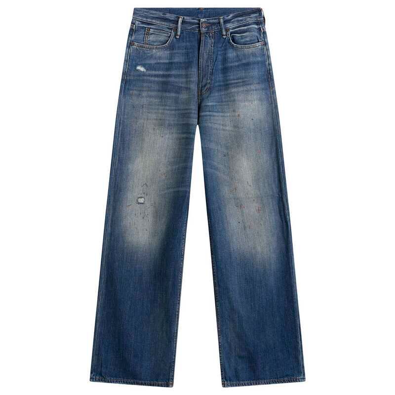 アクネ ストゥディオズ メンズ ボトムス デニムパンツ ワイドレッグ ジーンズ Acne Studios 1981 Mid Blue Trafalgar Wash Wide Leg Jeans Mid Blue ブルー