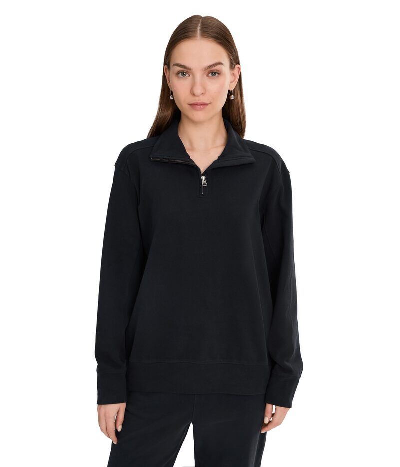 パクト レディース アウター パーカー・スウェット ハーフジップ ニット PACT CloudKnit Quarter Zip Black ブラック