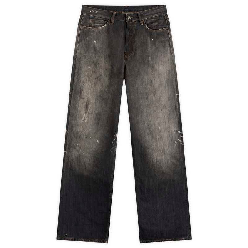 アクネ ストゥディオズ メンズ ボトムス デニムパンツ ワイドレッグ ジーンズ Acne Studios 1981 Black Trafalgar Wash Wide Leg Jeans Black ブラック