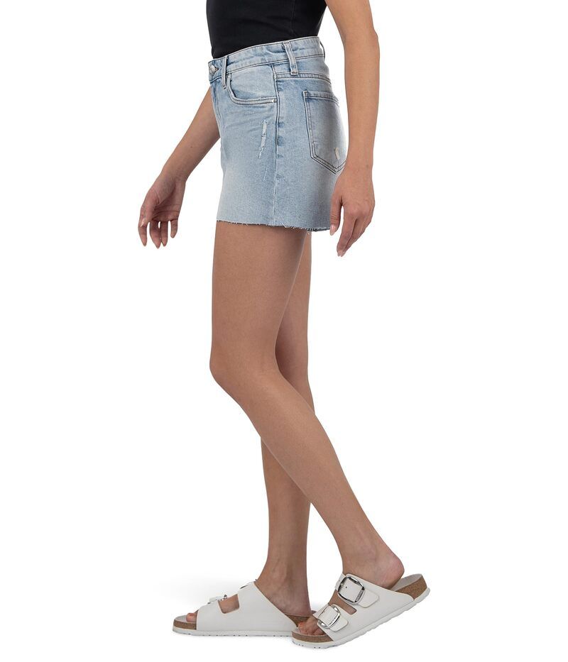カットフロムザクロス レディース ボトムス ハーフパンツ・ショーツ ショートパンツ KUT from the Kloth Jane HighRise Long Shorts With Raw Hem Deep WVintage Base Wash