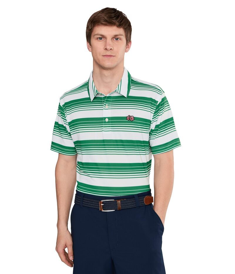 チャビーズ メンズ トップス シャツ Chubbies The Hole In One Hue range Polo Dark GreenStriped グリーン