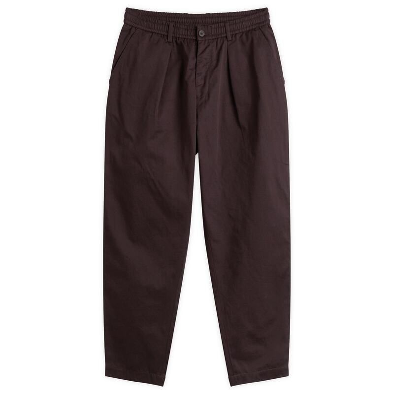 ユニバーサルワークス メンズ ボトムス カジュアルパンツ トラックパンツ プリーツ Universal Works Twill Pleated Track Pant Brown ブラウン