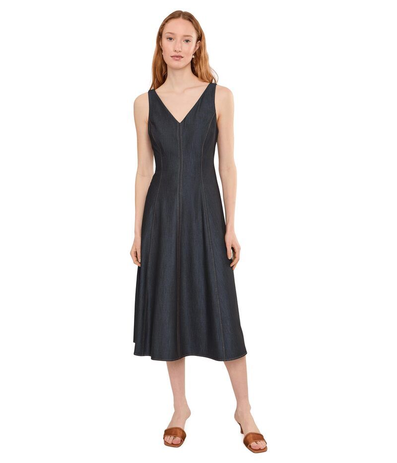 カルバンクライン レディース トップス ワンピース Vネック A ライン ノースリーブ デニム Calvin Klein Denim VNeck Sleeveless ALine Blue ブルー
