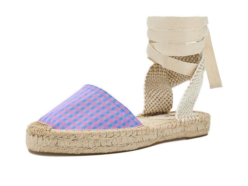 ソルドス レディース シューズ サンダル レース Soludos Vichy Lauren Laceup Espadrille BluePink ブルー